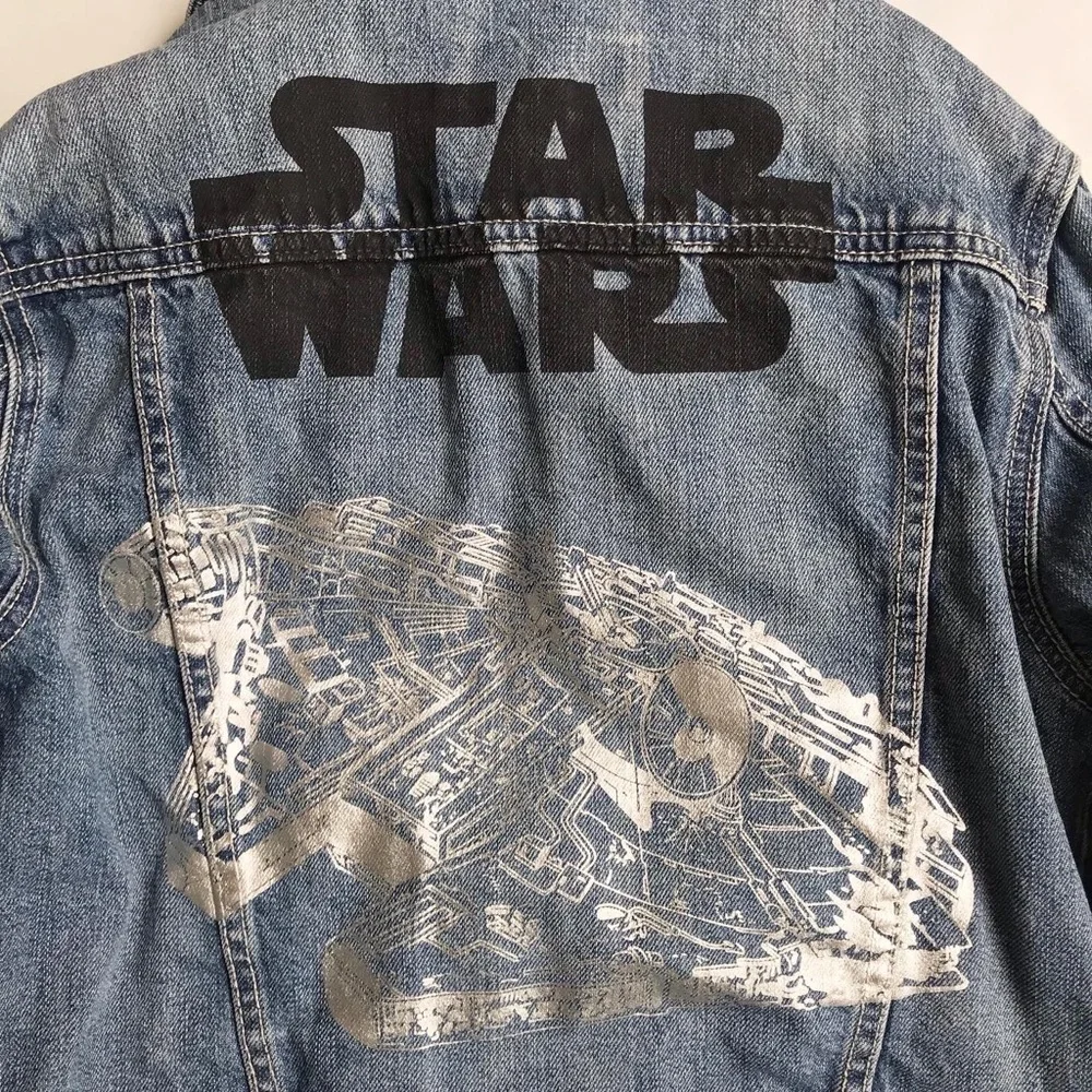 Gap kids x Star Wars distressed denim jean jacket  EUC L(10-11Y)